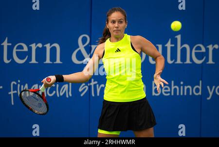 Daria Kasatkina, de Russie, en action lors du premier tour de l'Open Western & Southern 2023, tournoi de tennis WTA 1000, le 15 août 2023 à Cincinnati, aux États-Unis Banque D'Images