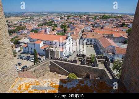 Vue d'ensemble de la ville de Beja prise du château, Baixo Alentejo, Portugal Banque D'Images