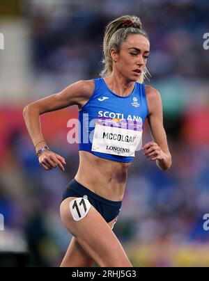 Photo de dossier datée du 03-08-2022 d'Eilish McColgan qui s'est retirée des Championnats du monde d'athlétisme à Budapest après avoir échoué à se remettre d'une blessure au genou. Date de publication : jeudi 17 août 2023. Banque D'Images