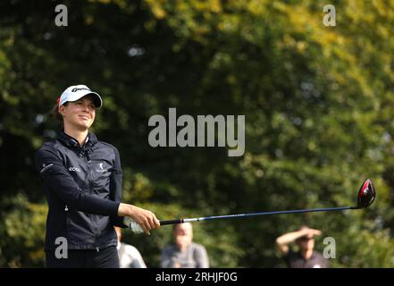 Esther Henseleit part le 10 au premier jour de l'ISPS HANDA World Invitational au Galgorm Castle Golf Club dans le comté d'Antrim, en Irlande du Nord. Date de la photo : jeudi 17 août 2023. Banque D'Images