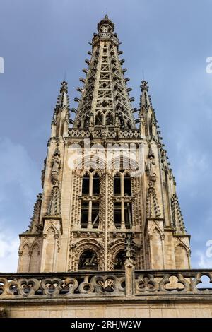 La cathédrale Sainte-Marie de Burgos, église catholique dans le style de l'architecture gothique française, dans le centre historique. Déclaré patrimoine mondial Banque D'Images