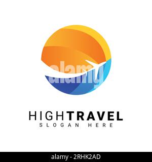 logo de voyage moderne design vecteur modèle avion avion logotype agence de voyage Illustration de Vecteur