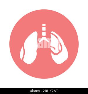 Icône de la ligne de couleur du pneumothorax.Elément vectoriel isolé.Pictogramme de contour pour la page Web, l'application mobile, la promotion Illustration de Vecteur
