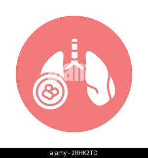 Icône de la ligne de couleur tuberculose.Elément vectoriel isolé.Pictogramme de contour pour la page Web, l'application mobile, la promotion Illustration de Vecteur