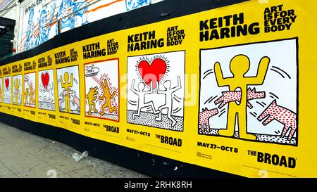 KEITH HARING Posters to présente la toute première exposition The Broad Museum à LOS ANGELES en Californie de Keith Haring du 27 mai au 8 octobre 2023 Banque D'Images