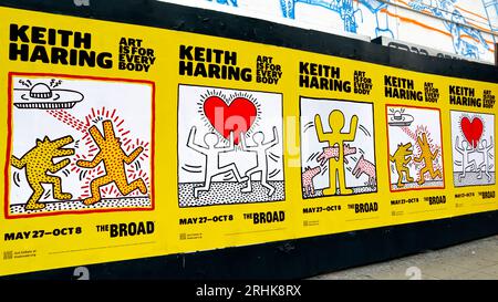 KEITH HARING Posters to présente la toute première exposition The Broad Museum à LOS ANGELES en Californie de Keith Haring du 27 mai au 8 octobre 2023 Banque D'Images