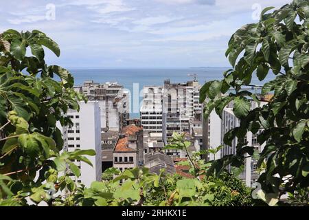 Vue des bâtiments de la ville basse de Salvador Banque D'Images