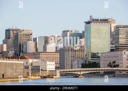 Vue des bâtiments dans le centre-ville de Rio de Janeiro, brésil. Banque D'Images