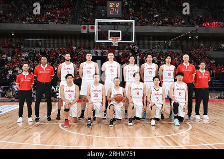 Tokyo, Japon. Crédit : MATSUO. 17 août 2023. Groupe d'équipe du Japon (JPN) Basketball : match de la SoftBank Cup 2023 entre le Japon et la France à l'Ariake Arena à Tokyo, Japon. Crédit : MATSUO .K/AFLO SPORT/Alamy Live News Banque D'Images