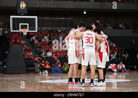 Tokyo, Japon. Crédit : MATSUO. 17 août 2023. Groupe d'équipe du Japon (JPN) Basketball : match de la SoftBank Cup 2023 entre le Japon et la France à l'Ariake Arena à Tokyo, Japon. Crédit : MATSUO .K/AFLO SPORT/Alamy Live News Banque D'Images