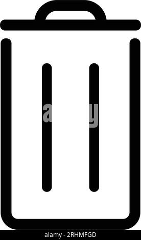 conception d'illustration vectorielle d'icône de poubelle Illustration de Vecteur