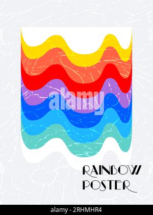 Conception d'affiche arc-en-ciel Illustration de Vecteur