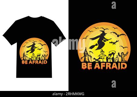 Motif t-shirt Halloween. Illustration de Vecteur