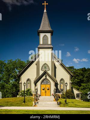 Très Sainte Église de la Trinité Pomfret Street quartier historique   Pomfret, Connecticut, Etats-Unis Banque D'Images