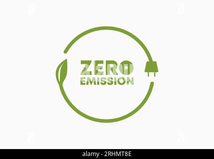 Fond zéro émission approprié pour l'industrie, l'éco, médical, la pollution, l'automobile. Environnement zéro déchet style de vie respectueux de la nature. Illustration de Vecteur