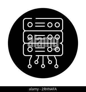 Symbole de base de données сolor icône de ligne. Offre publique initiale. Pictogramme pour page Web. Illustration de Vecteur