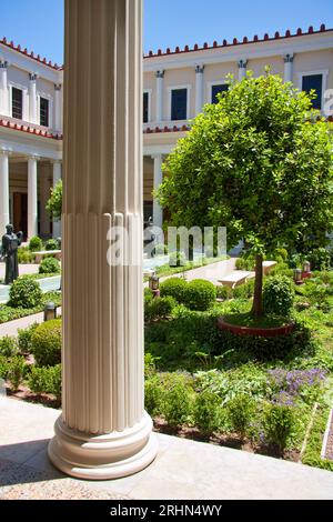 Vue de l'intérieur du péristyle intérieur Malibu Getty Villa Banque D'Images