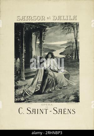 Affiche pour l'opéra Samson et Dalila de Camille Saint-Saëns. Musée : COLLECTION PRIVÉE. Auteur : Georges Antoine Rochegrossse. Banque D'Images