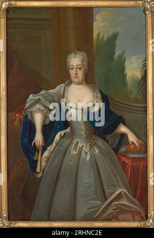 Portrait de Christiane Eberhardine de Brandebourg-Bayreuth (1671-1727), électrice de Saxe et reine consort de Pologne. Musée : Château Royal, Varsovie. Auteur : ANONYME. Banque D'Images