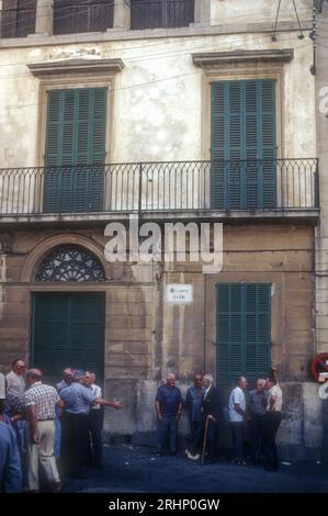 1981 image d'archive du marché Felanitx, Majorque, Espagne. Banque D'Images