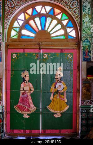 Inde, État du Rajasthan, Bikaner, Temple Seth Bhandasar Jain Banque D'Images