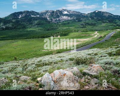 La route Scenic Drive autour de Park City, Utah, États-Unis Banque D'Images