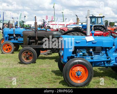 Les tracteurs agricoles à un vintage show Banque D'Images