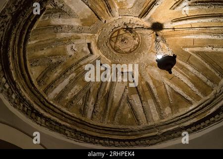 Espagne, Andalousie, Grenade, Sacromonte, Abadia del Sacromonte, abbaye, monastère, Santas Cuevas, plafond voûté Banque D'Images