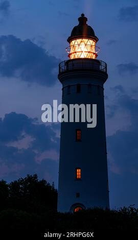 Phare de Stevns Klint, Hojerup, Zélande, Danemark Banque D'Images