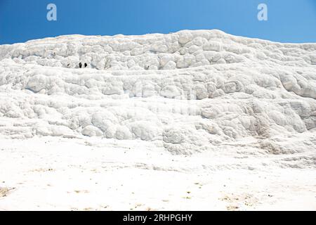 Travertins naturels de couleur blanche de Pamukkale Turquie Banque D'Images