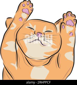 Mignon orange chat animal de compagnie image vectorielle Illustration de Vecteur