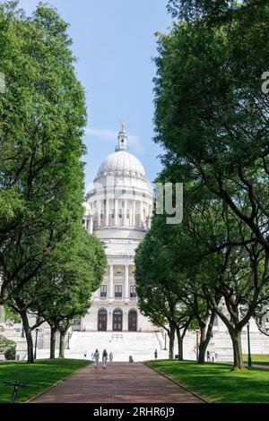 Rhode Island State House, McKim Meade and White, 1903, Providence, Rhode Island, États-Unis. Banque D'Images