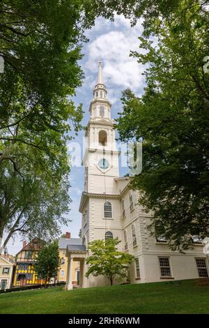 Première église baptiste, monumentale, en cloque datant de 1775, qui abrite la plus ancienne congrégation baptiste d'Amérique. Providence, Rhode Island, États-Unis. Banque D'Images