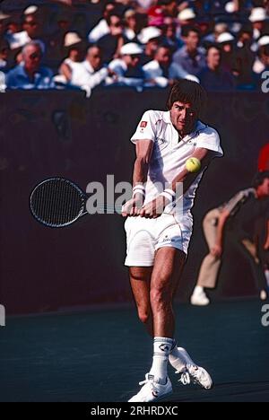 Jimmy Connors (USA) champion en simple masculin à l'US Open Tennos 1983. Banque D'Images