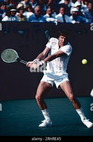 Jimmy Connors (USA) champion en simple masculin à l'US Open Tennos 1983. Banque D'Images