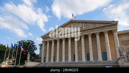 Façade de l'Assemblée nationale française - Paris, France Banque D'Images