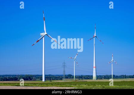 Moulins à vent, centrale éolienne, Allemagne, Basse-Saxe, Salzgitter Banque D'Images