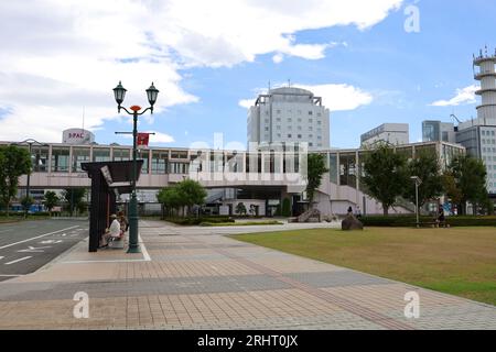 Yamagata City, préfecture de Yamagata, Japon, 16 août 2023.vue du centre-ville autour de la gare de Yamagata Banque D'Images
