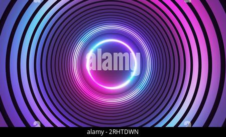 Illustration abstraite au néon Banque D'Images