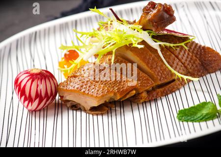 La cuisine chinoise de Hangzhou-Duck en sauce brune Banque D'Images