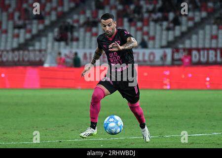 Bari, Italie. 18 août 2023 : Roberto Insigne de Palerme en action lors du match de Serie B entre Bari et Palerme au stade San Nicola de Bari, Italie. 18 août 2023. (Photo de Nikola Krstic/Alamy) Banque D'Images