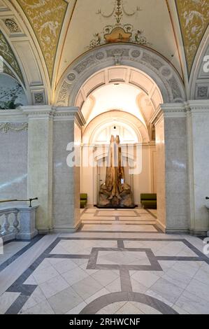 Vienne, Autriche. 16 août 2023. Musée d'histoire naturelle à Burgring 7, 1010 Vienne. Crâne supérieur d'un rorqual commun (Balaenoptera physalus) Banque D'Images