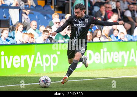 David Worrall #7 de Barrow AFC lors du match de Sky Bet League 2 entre Stockport County et Barrow au Edgeley Park Stadium, Stockport le samedi 19 août 2023. (Photo : Mike Morese | MI News) crédit : MI News & Sport / Alamy Live News Banque D'Images