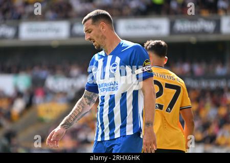 Wolverhampton, Royaume-Uni. 19 août 2023. 19 août 2023 ; Molineux Stadium, Wolverhampton, West Midlands, Angleterre; premier League football, Wolverhampton Wanderers contre Brighton et Hove Albion ; Lewis Dunk de Brighton crédit : action plus Sports Images/Alamy Live News Banque D'Images