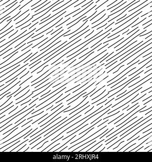 Motif sans couture de lignes noires obliques dessinées à la main et de rayures. Vecteur. Abstraction noir et blanc pour l'impression, le textile, le tissu, l'habillement, le design, retour Illustration de Vecteur