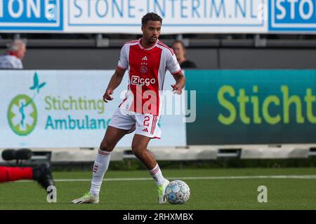 Rotterdam, pays-Bas. 19 août 2023. ROTTERDAM, PAYS-BAS - 19 AOÛT : Devyne Rensch de l'AFC Ajax en action lors du match néerlandais d'Eredivisie entre l'Excelsior Rotterdam et l'AFC Ajax au Van Donge & de Roo Stadion le 19 août 2023 à Rotterdam, pays-Bas. (Photo Hans van der Valk/Orange Pictures) crédit : Orange pics BV/Alamy Live News Banque D'Images