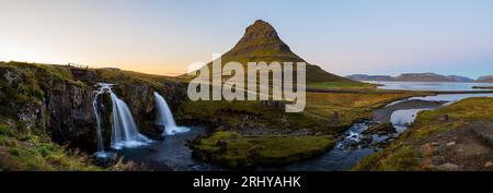 Panorama du Mont Kirkjufell Paysage en automne Banque D'Images