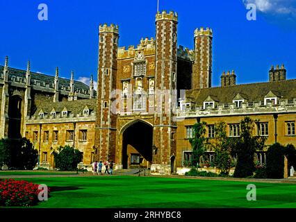 Cambridge University, Trinity College, Great court, Cambridgeshire, Angleterre, ROYAUME-UNI Banque D'Images