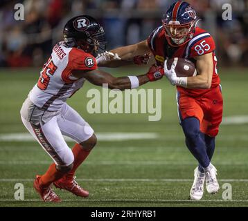 Ottawa, Canada. 19 août 2023. Tyler Snead (85) des Alouettes de Montréal joue en saison régulière dans la Ligue canadienne de football (LCF) entre les Alouettes de Montréal aux Redblacks d'Ottawa. Les Alouettes de Montréal ont remporté le match 25-24. 2023 Copyright Sean Burges / Mundo Sport Images / Alamy Live News Banque D'Images