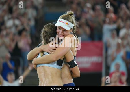 Hambourg, Allemagne. 19 août 2023. Hambourg, Allemagne, 16 août 2023 : Svenja Mueller ( Allemagne ) lors du tournoi Elite 16 de Beachvolley au Stadium am Rothenbaum à Hambourg, ALLEMAGNE. (Julia Kneissl/SPP) crédit : SPP Sport Press photo. /Alamy Live News Banque D'Images